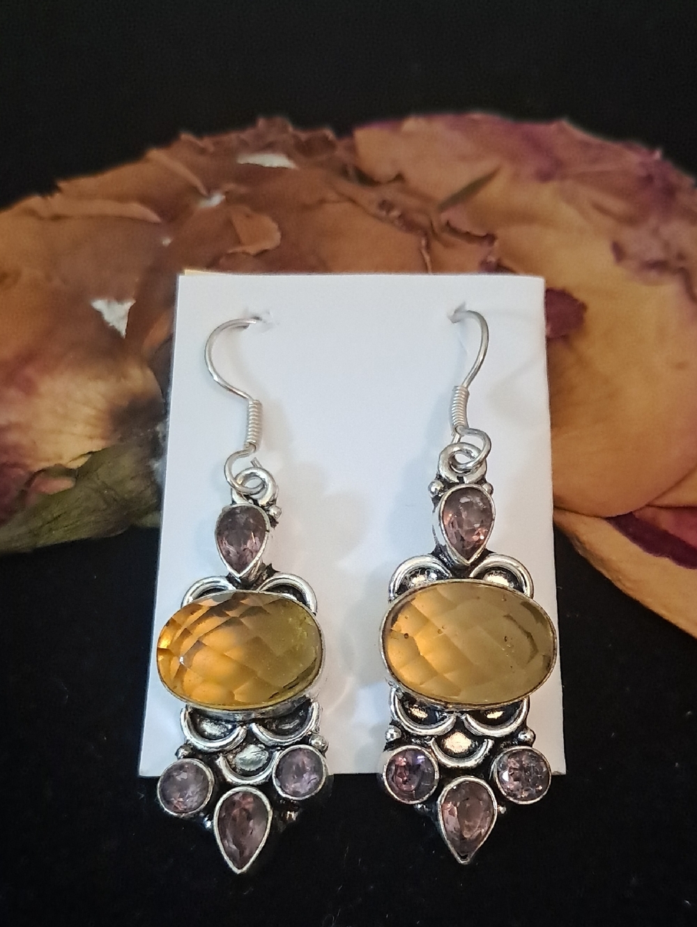 Quartz Glass Earrings